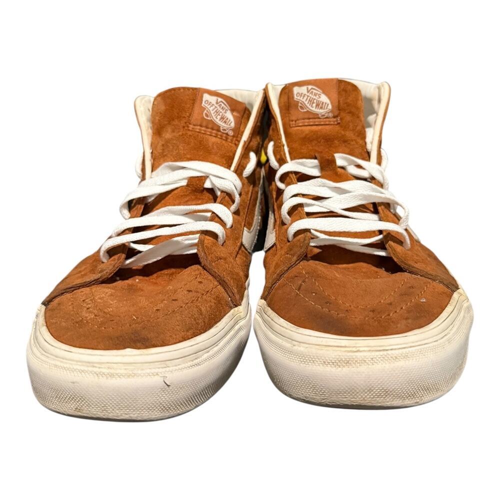 Vans Sk8-Hi Pig Suede Tortoise Shell Brown ScotchGard Men’s Size 10 Sneakers - Picture 3 of 9